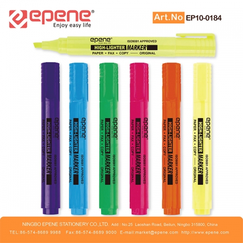 EPENE Highlighter , Colored solid barrel , Quick drying（EP10-0184）