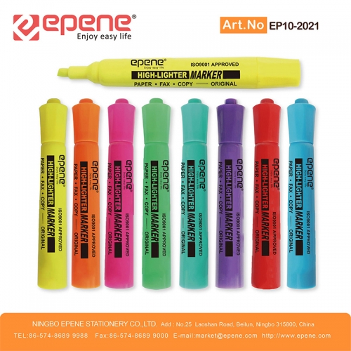 EPENE Highlighter , Colored solid barrel, Quick drying,Round barrel（EP10-2021）