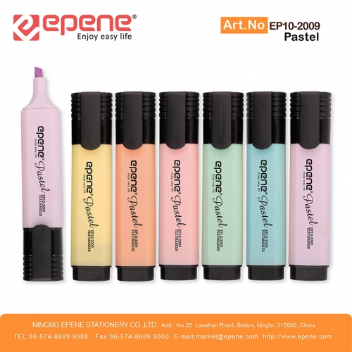 EPENE Highlighter , Paster colors, Quick drying, Flat barrel（EP10-2009P）