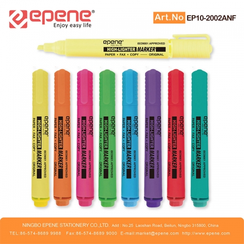 EPENE Highlighter , Colored solid barrel, Quick drying, Eight colors（EP10-2002ANF）