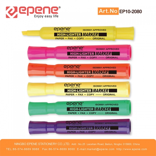 EPENE Highlighter , Pastel colors, Colored solid barrel，Colored solid cap（EP10-2080）