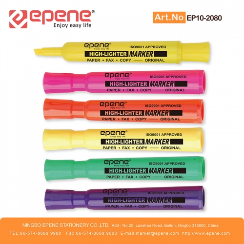 EPENE Highlighter , Pastel colors, Colored solid barrel，Colored solid cap（EP10-2080）