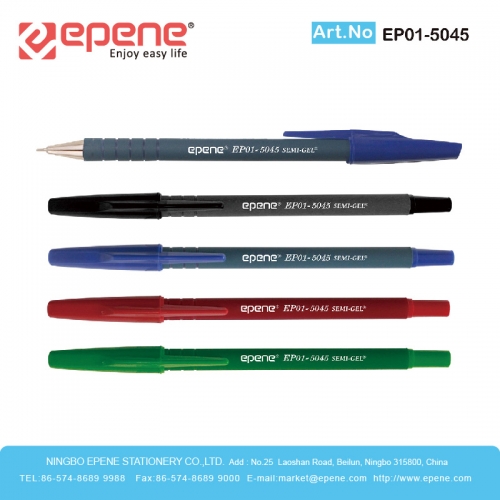EPENE GEL BALL PEN(SEMI-GEL),Elegant Design , Colored solid barrel,Long Lasting Writing(EP01-5045)