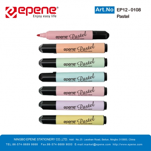 EPENE Whiteboard Marker, Dry Eraser Marker,High-intensity，pastel colors（EP12-0108P）