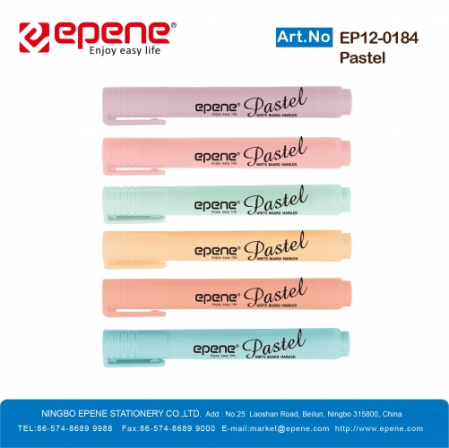 EPENE White Board Marker, Dry Eraser Marker，Quick drying, Erasable,Pastel colors（EP12-0184P）