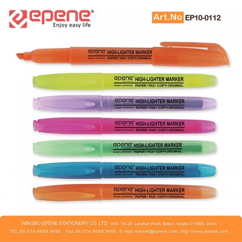 EPENE Highlighter , Colored transparent barrel, Quick drying（EP10-0112）