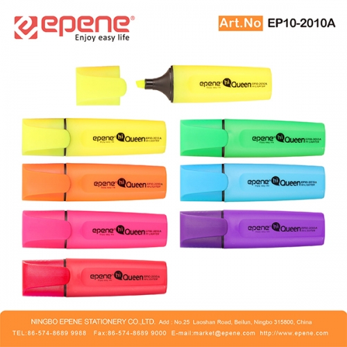 EPENE Highlighter , Pastel colors, Colored solid barrel , Colored solid cap（EP10-2010A）