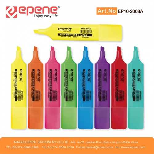 EPENE Highlighter , large ink, Quick drying, Flat barrel（EP10-2008A）