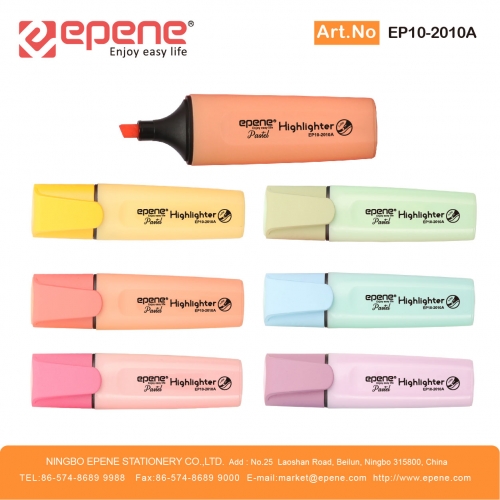 EPENE Highlighter, Quick drying ,Pastel colors,Softip（EP10-2010A）